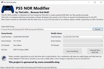 PS5 NOR Modifier v1.0.0.0 Released!