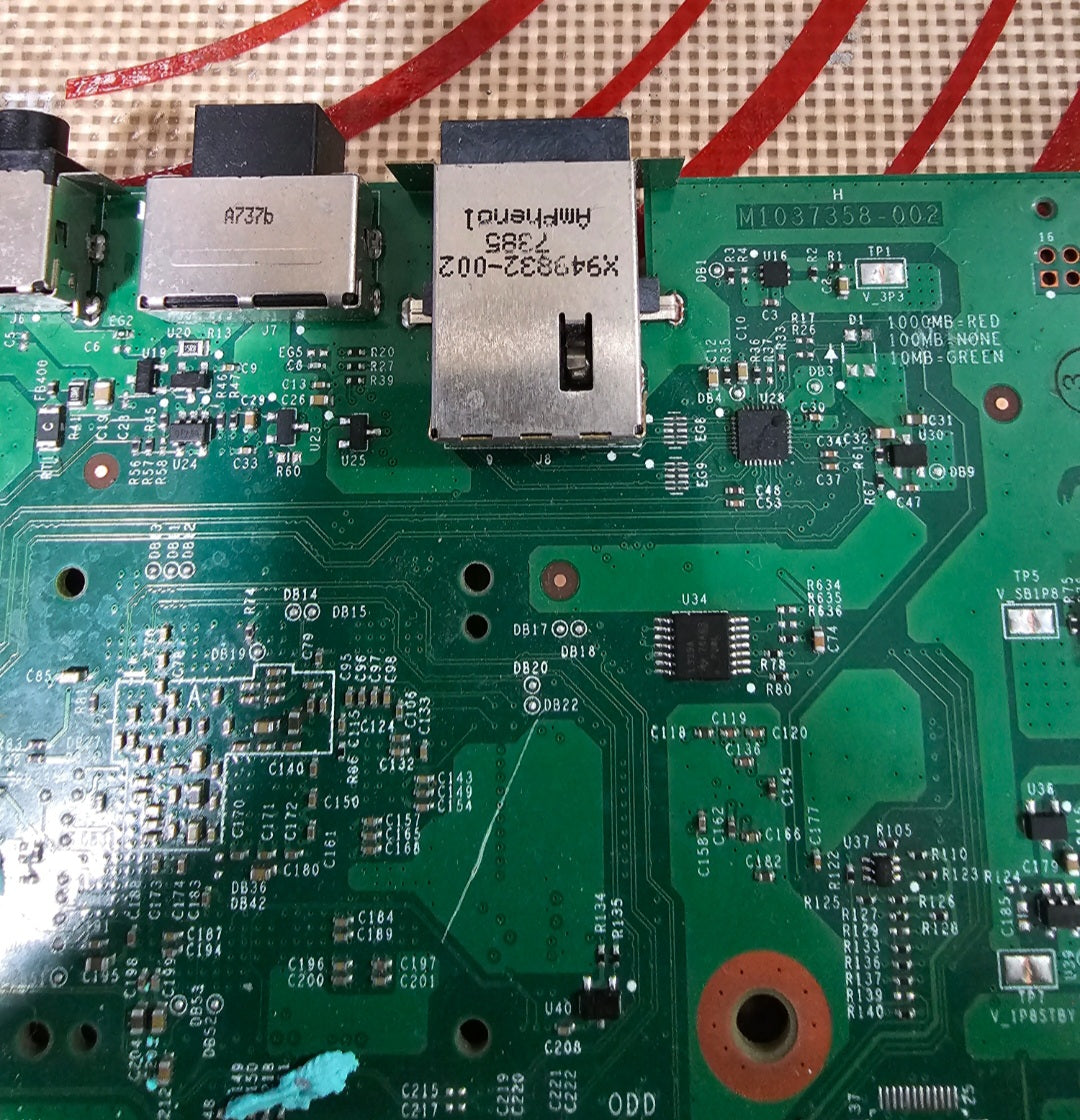Replacement Ethernet Port For Xbox One X Motherboard